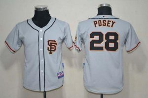 Jerseys Factory Cheap Giants #28 Buster Posey Grey 2010 World Se