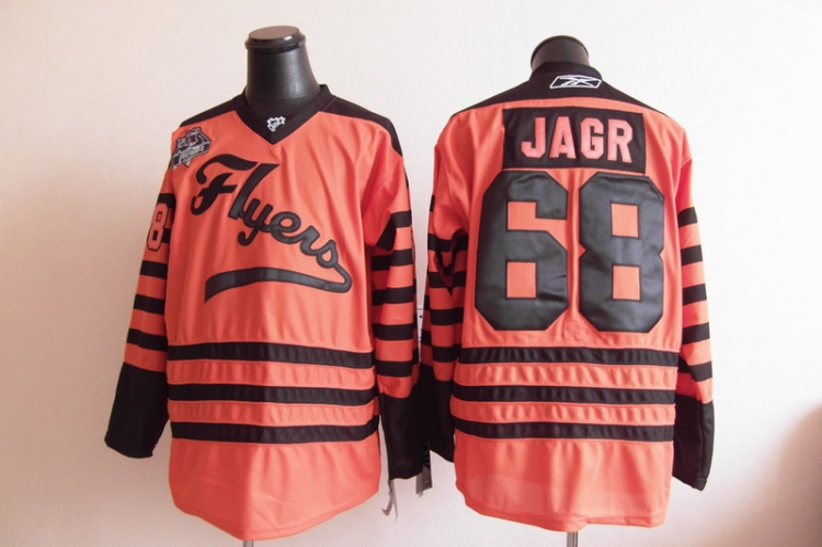 Jerseys Factory Cheap Flyers #68 Jaromir Jagr Orange 2012 Winter - Click Image to Close