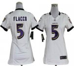 Jerseys Factory Cheap Nike Ravens #5 Joe Flacco White Women's Em