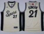 Jerseys Factory Cheap Spurs #21 Tim Duncan Cream 2015-2016 Chris