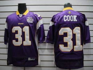 Jerseys Factory Cheap Vikings #31 Chris Cook Purple Team 50TH Pa
