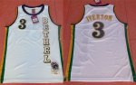 Jerseys Factory Cheap 76ers #3 Allen Iverson White Bethel High S