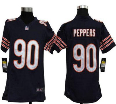 Jerseys Factory Cheap Nike Bears #90 Julius Peppers Navy Blue Te