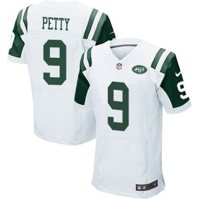 Jerseys Factory Cheap Nike Jets #9 Bryce Petty White Men's Stitc
