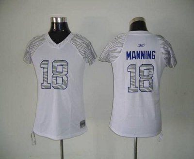 Jerseys Factory Cheap Colts #18 Peyton Manning White Women's Zeb