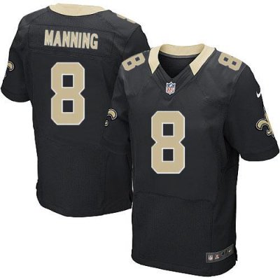 Jerseys Factory Cheap Nike Saints #8 Archie Manning Black Team C