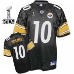 Jerseys Factory Cheap Steelers #10 Santonio Holmes Black Super B