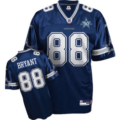 Jerseys Factory Cheap Cowboys #88 Dez Bryant Blue Team 50TH Anni