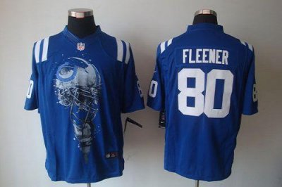 Jerseys Factory Cheap Nike Colts #80 Coby Fleener Royal Blue Tea