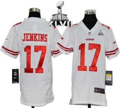 Jerseys Factory Cheap Nike 49ers #17 A.J. Jenkins White Youth Su