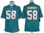 Jerseys Factory Cheap Nike Dolphins #58 Karlos Dansby Aqua Green
