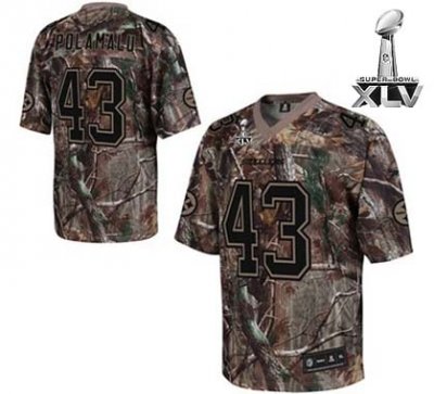 Jerseys Factory Cheap Steelers #43 Troy Polamalu Camouflage Real
