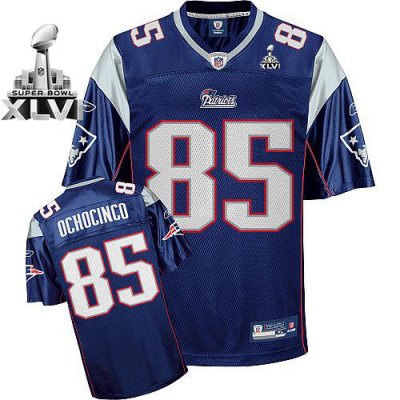 Jerseys Factory Cheap Patriots #85 Chad Ochocinco Dark Blue Supe