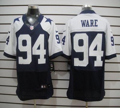 Jerseys Factory Cheap Nike Cowboys #94 DeMarcus Ware Navy Blue T