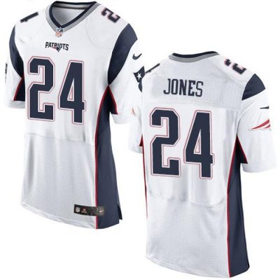 Jerseys Factory Cheap Nike Patriots #24 Cyrus Jones White Men's
