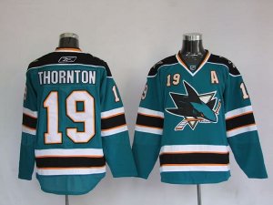 Jerseys Factory Cheap Sharks #19 Joe Thornton Embroidered Blue N
