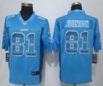 Jerseys Factory Cheap Nike Lions #81 Calvin Johnson Blue Team Co