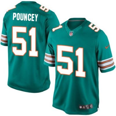Jerseys Factory Cheap Nike Dolphins #51 Mike Pouncey Aqua Green