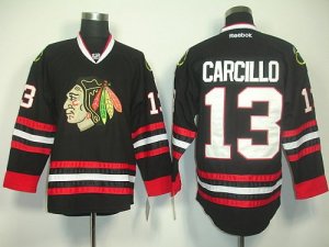 Jerseys Factory Cheap Blackhawks #13 Dan Carcillo Black Embroide