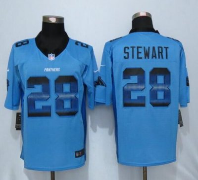 Jerseys Factory Cheap Nike Panthers #28 Jonathan Stewart Blue Al