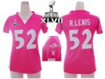 Jerseys Factory Cheap Nike Ravens #52 Ray Lewis Pink Draft Him N