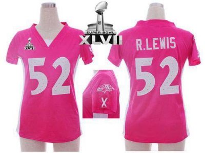 Jerseys Factory Cheap Nike Ravens #52 Ray Lewis Pink Draft Him N