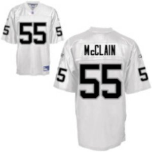 Jerseys Factory Cheap Raiders #55 Rolando McClain White Embroide