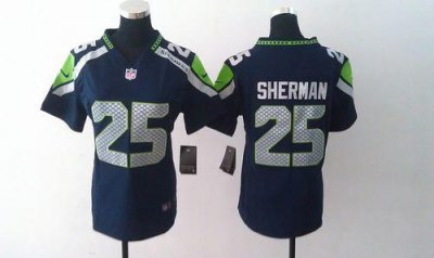 Jerseys Factory Cheap Nike Seahawks #25 Richard Sherman Steel Bl