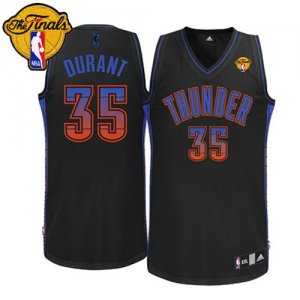 Jerseys Factory Cheap Thunder #35 Kevin Durant Black Fashion Wit