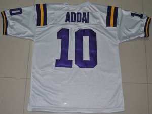 Jerseys Factory Cheap LSU Tigers #10 Joseph Addai White Embroide