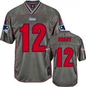Jerseys Factory Cheap Nike Patriots #12 Tom Brady Grey Men's Sti