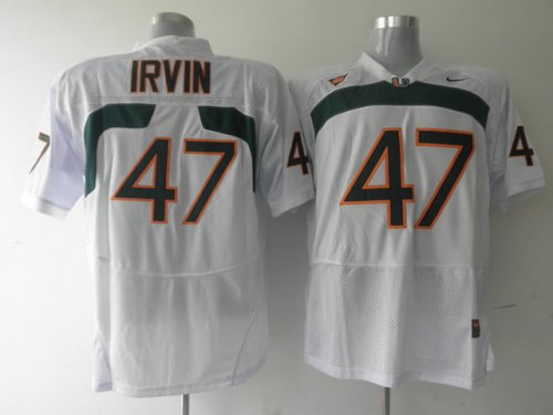 Jerseys Factory Cheap Hurricanes #47 Michael Irvin White Embroid