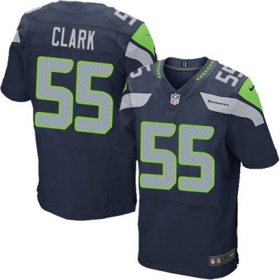 Jerseys Factory Cheap Nike Seahawks #55 Frank Clark Steel Blue T