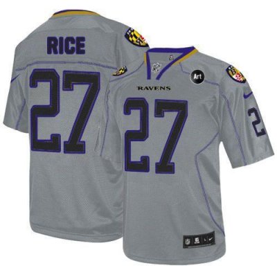 Jerseys Factory Cheap Nike Ravens #27 Ray Rice Lights Out Grey W