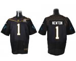 Jerseys Factory Cheap Nike Panthers #1 Cam Newton Black 2016 Pro