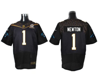 Jerseys Factory Cheap Nike Panthers #1 Cam Newton Black 2016 Pro