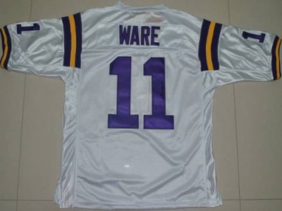 Jerseys Factory Cheap LSU Tigers #11 Spencer Ware White Embroide