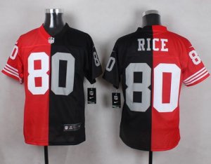 Jerseys Factory Cheap Nike 49ers #80 Jerry Rice Red/Black Two To