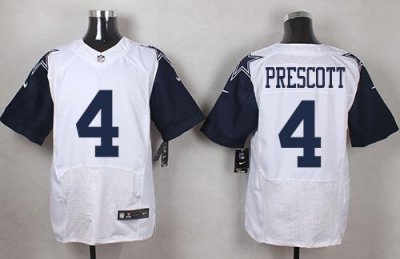 Jerseys Factory Cheap Nike Cowboys #4 Dak Prescott White Men's S