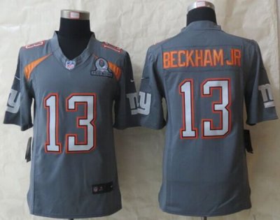 Jerseys Factory Cheap Nike Giants #13 Odell Beckham Jr Grey Pro