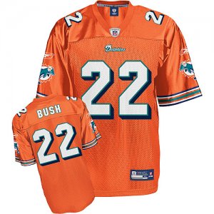Jerseys Factory Cheap Dolphins #22 Reggie Bush Orange Embroidere