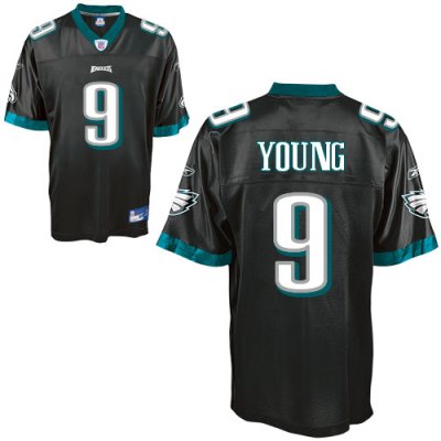 Jerseys Factory Cheap Eagles #9 Vince Young Black Stitched NFL J