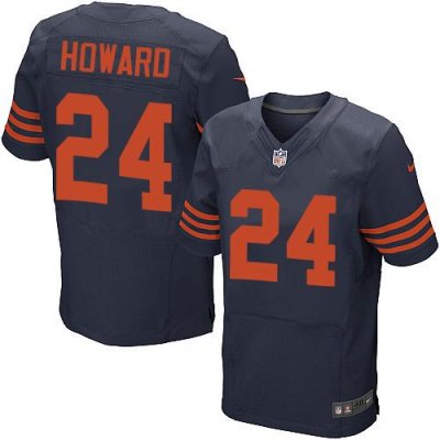 Jerseys Factory Cheap Nike Bears #24 Jordan Howard Navy Blue Men