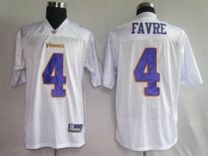 Jerseys Factory Cheap Vikings #4 Brett Favre All White Stitched