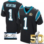 Jerseys Factory Cheap Nike Panthers #1 Cam Newton Black Team Col