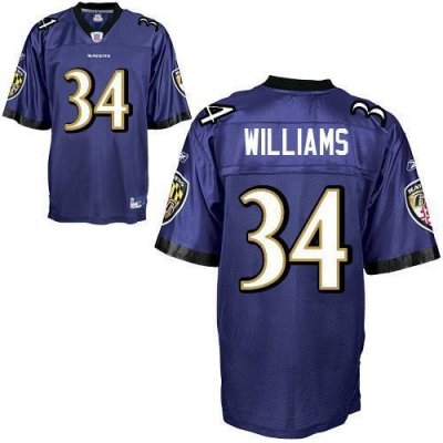 Jerseys Factory Cheap Ravens #34 Ricky Williams Purple Stitched