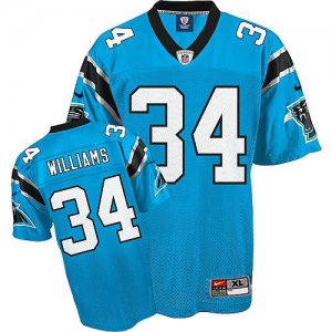 Jerseys Factory Cheap Nike Panthers #34 DeAngelo Williams Blue S
