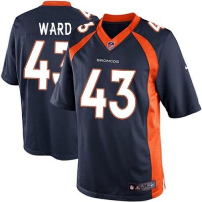 Jerseys Factory Cheap Nike Broncos #43 T.J. Ward Navy Blue Alter
