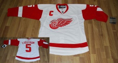 Jerseys Factory Cheap Red Wings #5 Nicklas Lidstrom Embroidered