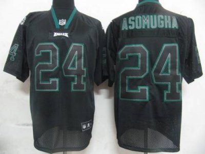 Jerseys Factory Cheap Eagles #24 Nnamdi Asomugha Lights Out Blac
